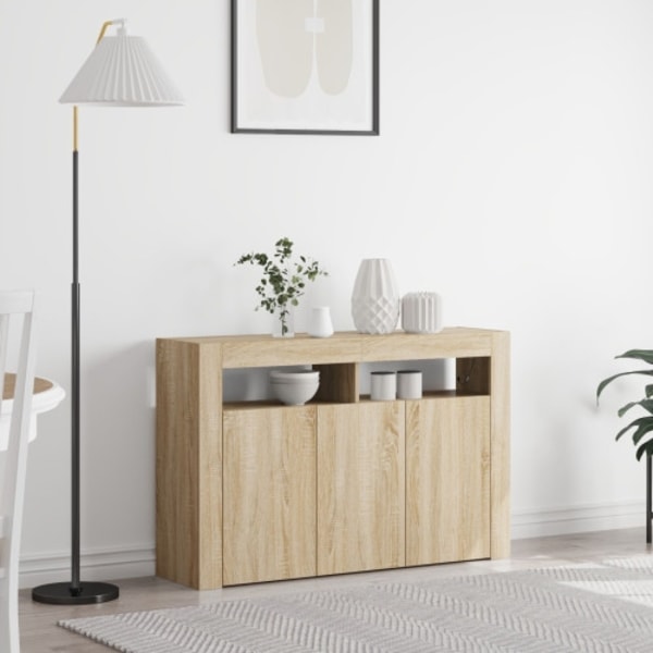 Sidoarmar Sonoma ek Konstruerat trä 116 x 30 x 75 cm Sidoarmar