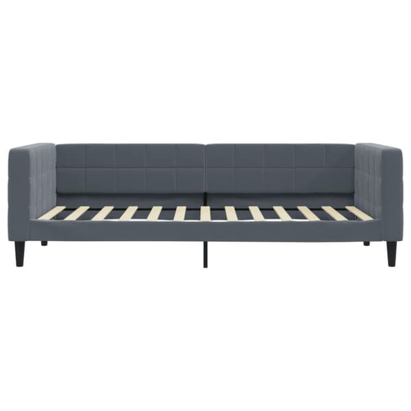 Dagbädd med madrass mörkgrå 100x200 cm sammet