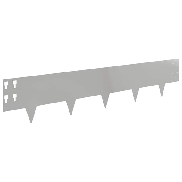 Kant för gräsmatta 50 pcs 100 x 20 cm Stål Silver
