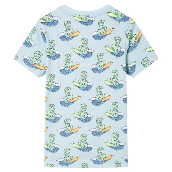 Barnpyjamas med korta ärmar ljusblå 116