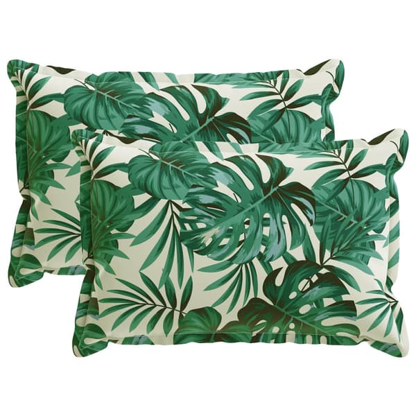 Kudde Löv med kudde HOUTEN 2 st Bladmönster Polyester