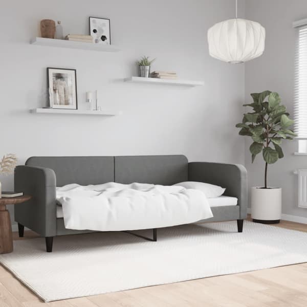 Dagbädd mörkgrå 90x190 cm tyg