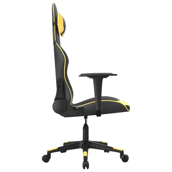 Gamingstol svart och guld konstläder