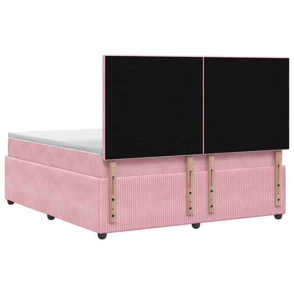 Kontinentalsäng med madrass Rosa 140 x 200 cm Sammet