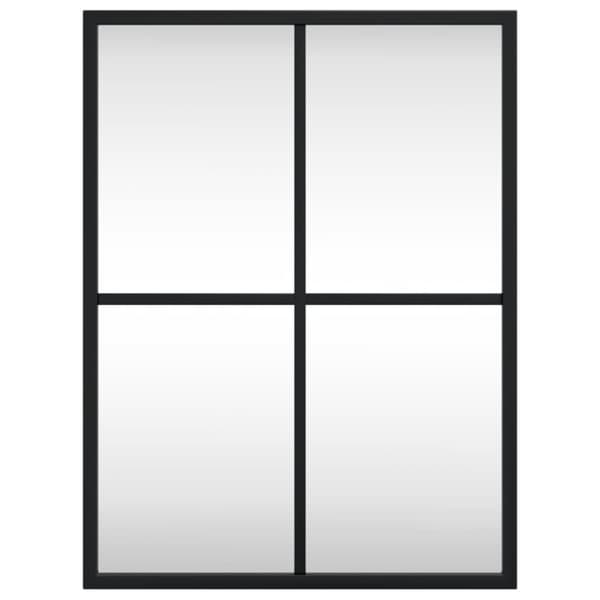 Väggspegel svart 30x40 cm rektangulär järn