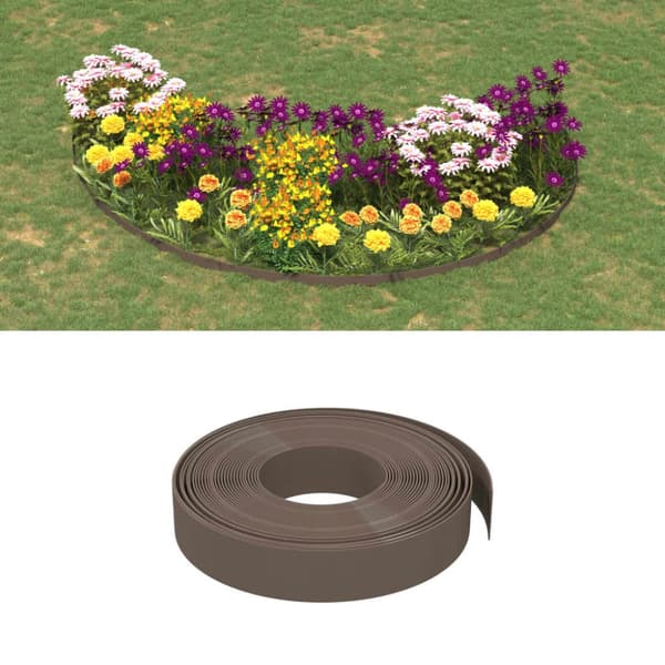 Rabattkant brun 10 m 10 cm polyeten