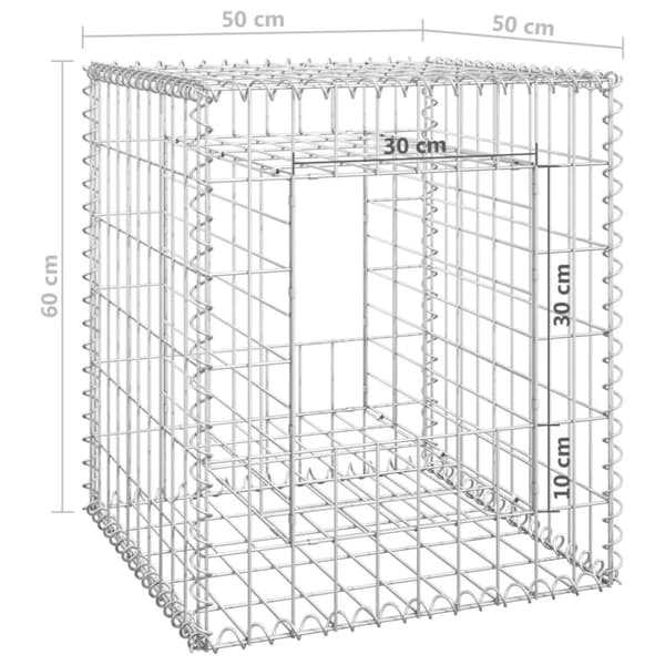 Gabionkorg stolpform 50x50x60 cm järn