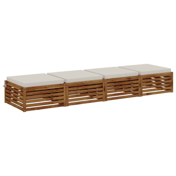 4-delade Sittdynor SOEST 4 st 100% Polyester Vit 60 x 60 x 7 cm