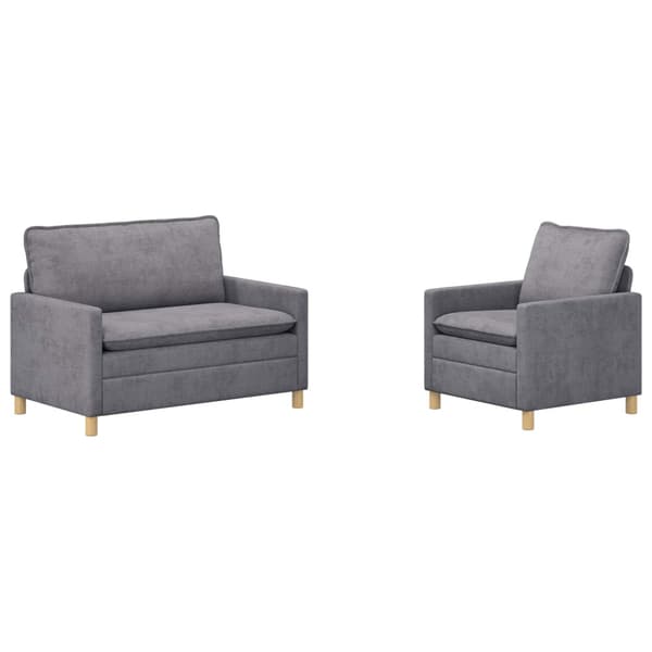 Soffset 2 pcs Ljusgrå Polyester