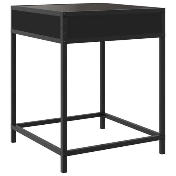 Soffbord med Infinity LEDs svart 40x40x51 cm