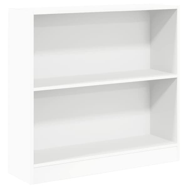 Bokhylla vit 80x24x75 cm konstruerat trä