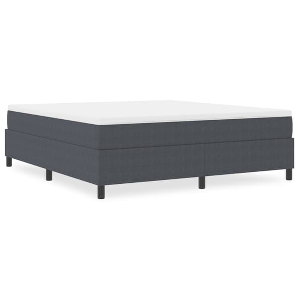 Plattform sängram Mörkgrå 180 x 200 cm Kordread tyg