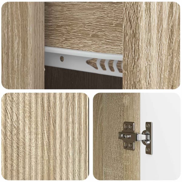 Sideboard med låda Sonoma-ek 66 x 34,5 x 90 cm Konstruerat trä