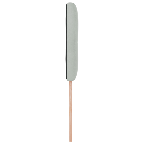 LED huvuddyna med LED-ljusslingor Ljusgrå 80 cm Sammet