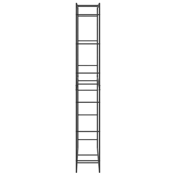 Vedställ svart 100x30x209 cm stål
