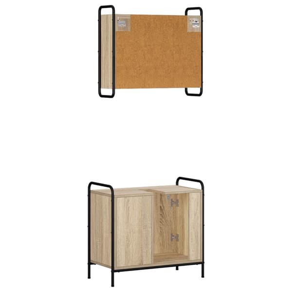 Badrumsskåpsset 2 st Sonoma-ek 65,5 x 34 x 61 cm
