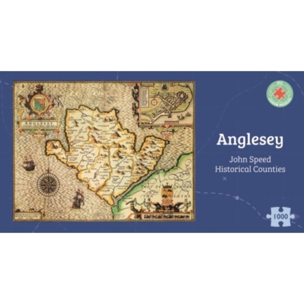 Anglesey Historical 1610 Map 1000 Piece Puzzle