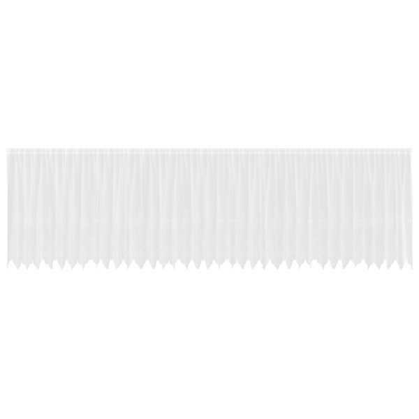 Spetsgardin med gardiner Blommor Vit 160 x 900 cm Polyester
