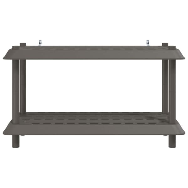 Hyllsystem 2 nivåer 100 x 40 x 55,5 cm PP Ljusgrå