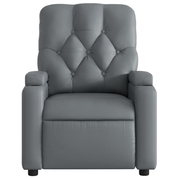 Reclinerfåtölj grå konstläder