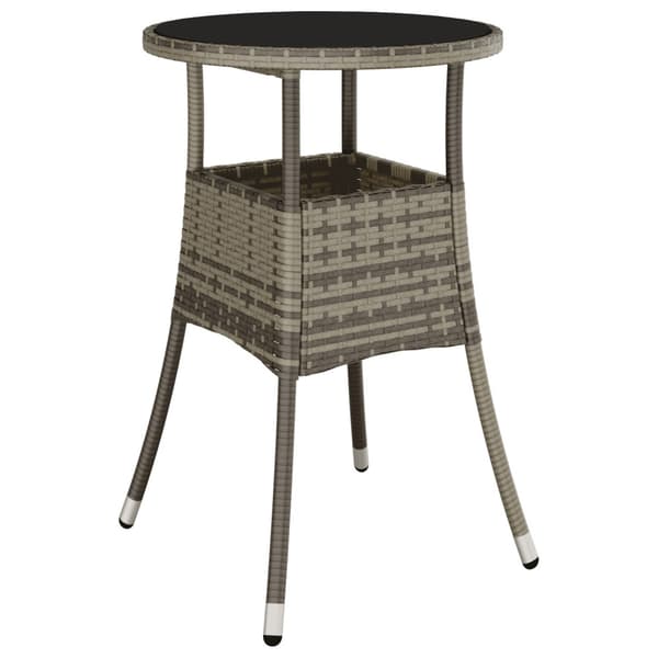 Trädgårdsmöbelset 3 pcs Grå konstrotting