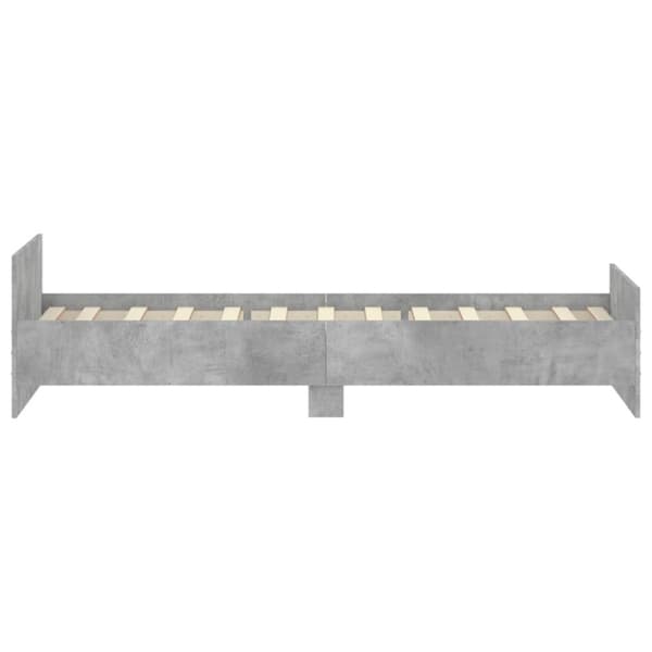 Sängram betonggrå 90x190 cm konstruerad trä