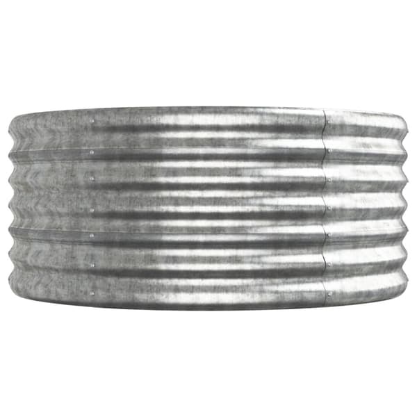Odlingslåda galvaniserat stål 368x80x36 cm silver