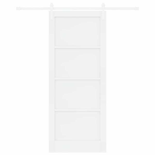 Skjutdörr 86 x 211 cm Konstruerat trä Vit