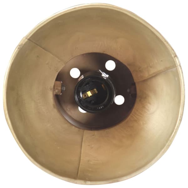 Vägglampa industriell stil mässing rund E27