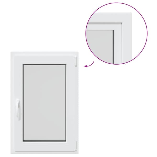 Källarfönster RISOR Vit 60 x 90 cm PVC och glas