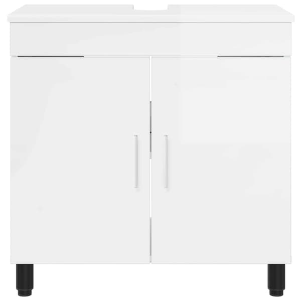Badrums vaskenhet Vit högglans 60 x 35 x 60 cm Konstruerat trä