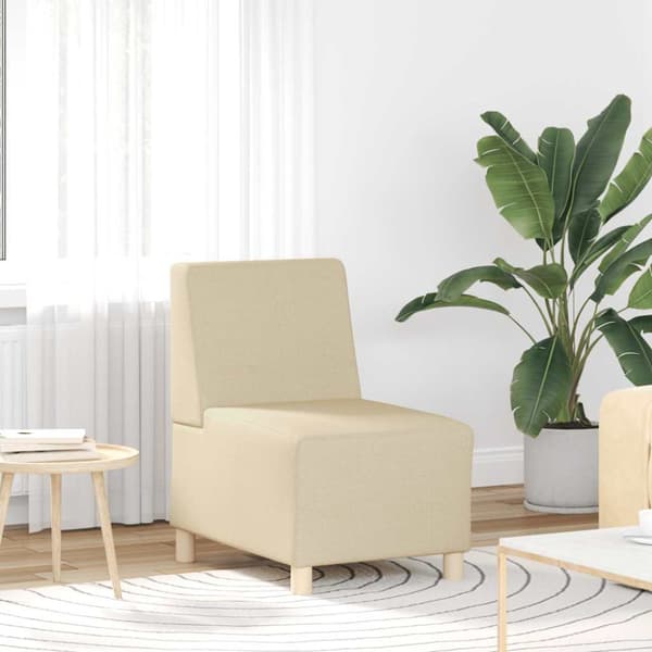 Modulsofa utan armstöd Kräm tyg