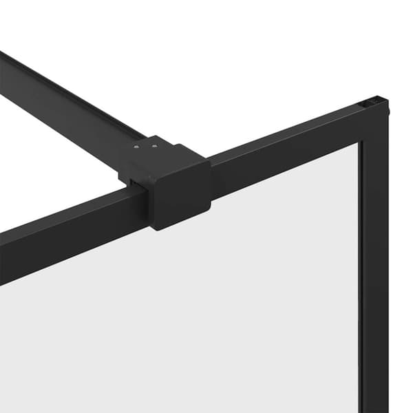 Duschvägg med klart ESG-glas 100x195 cm svart