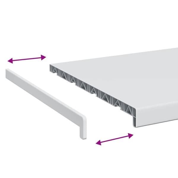 Fönsterbräda Vit 60 x 45 x 4,5 cm PVC