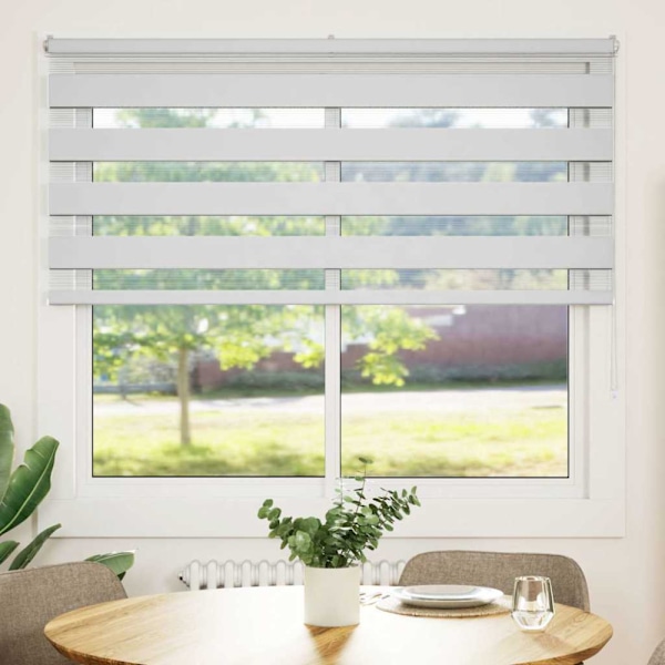 Rullgardin zebra vit 160x100 cm tyg bredd 155,9 cm polyester