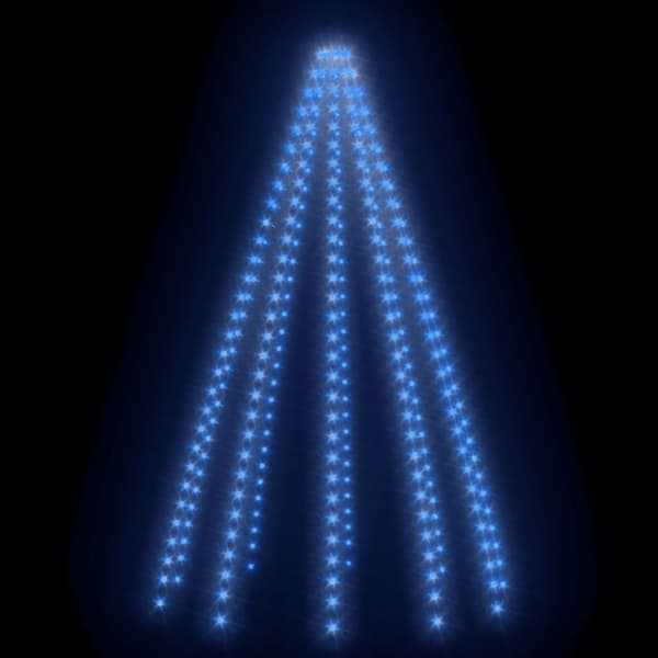 Ljusnät för julgran 250 LED blå 250 cm