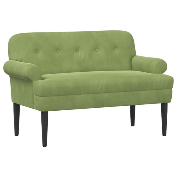 Loveseat med knapprapport Ljusgrön 120 x 66 x 78 cm Sammet (V)