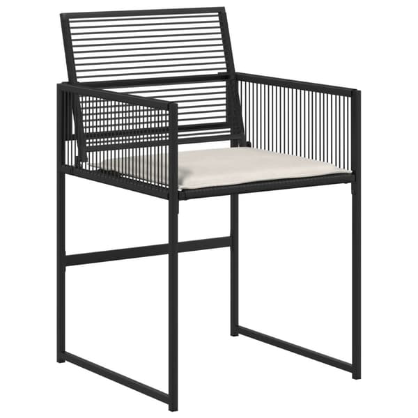 Trädgårdsmöbelset 5 pcs Svart konstrotting