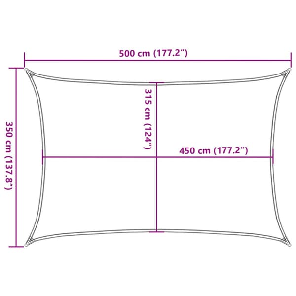 Solsegel 160 g/m² vit 3,5x5 m HDPE