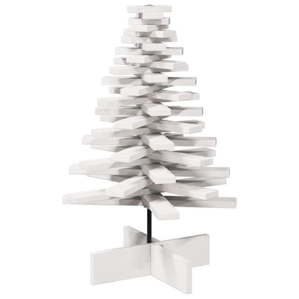 Julgran trä vit 80 cm massiv furu