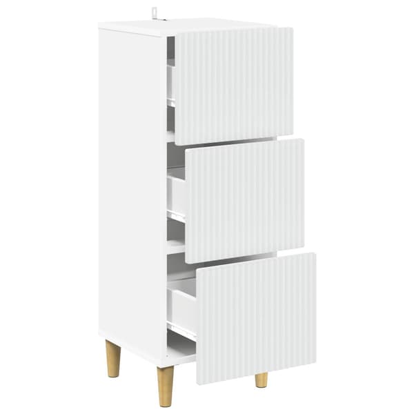 Lådans skåp Vit 33 x 34,5 x 90 cm Konstruerat trä