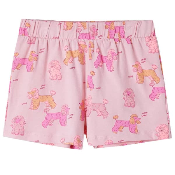 Barnpyjamas med korta ärmar ljusrosa 104