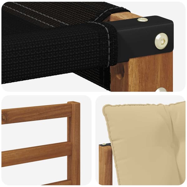 Utomhussoffset med kudde 4 pcs Naturlig och Beige