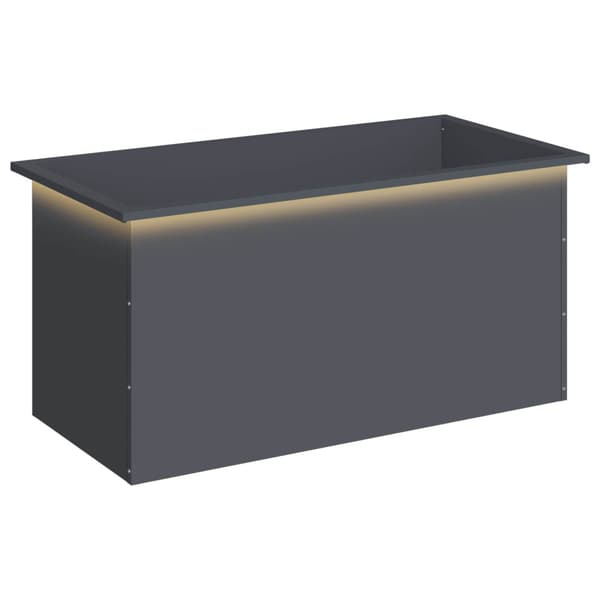 Odlingslåda med LED Antracit 50 x 100 x 48 cm Stål