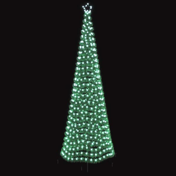 LED-julgran med glitter och markspett EKENAS 300 cm