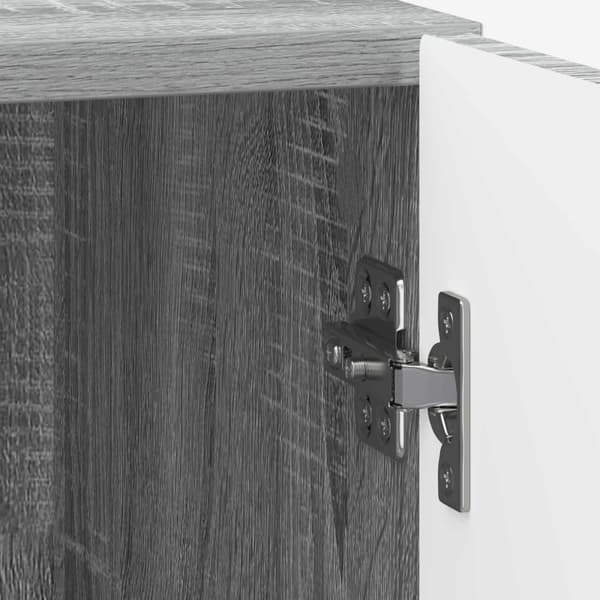 Nattduksbord 2 pcs Grå sonoma-ek 43 x 34,5 x 50 cm