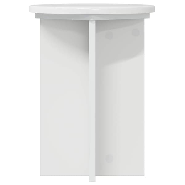 Växtställ 2 pcs Vit högglans Ø29,5 x 40 cm Konstruerat trä