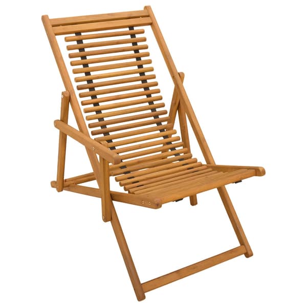 Deck Chair 3 Position Massiv Eukalyptus Trä Naturlig