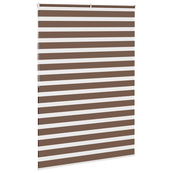 Rullgardin zebra brun 155x200 cm tyg bredd 150,9 cm polyester