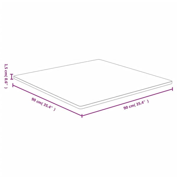 Bordsskiva 90x90x1,5 cm bambu